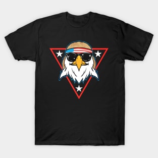American Bald Eagle Mullet Sunglasses Patriotic T-Shirt